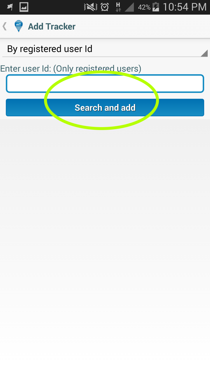 set app mode to Track Me (Private)