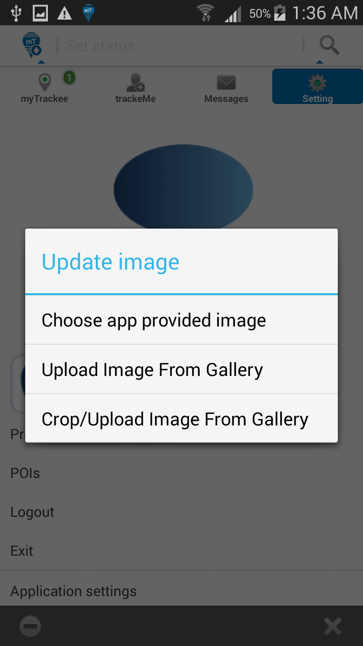 Updload image from gallery